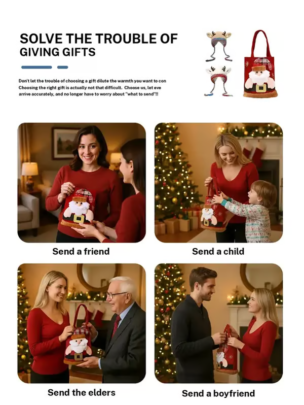 🌹Original design Festive Christmas Antler Hat