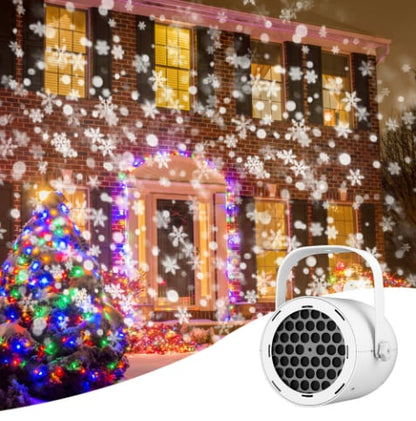 🎄 LED Christmas Projector | 16 Patterns ✨ USB 5V/1A 🚗🏠 Holiday Ambience Lamp